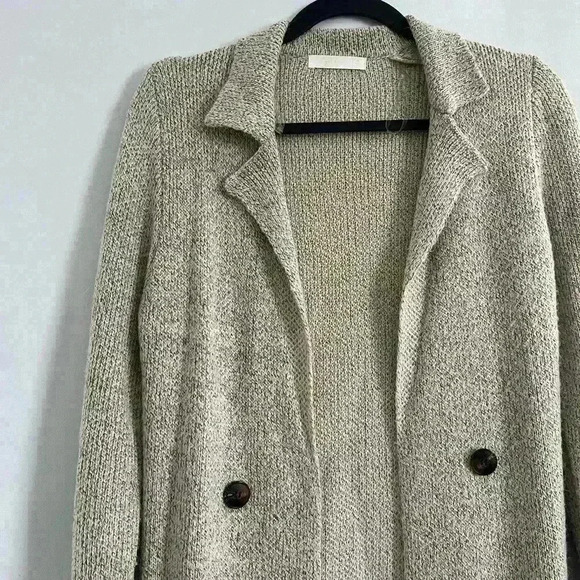 Sugar Rose Casual Open Front Notched Collar Patch Pocket Sweater Cardigan - Picture 3 of 6